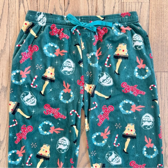 A Christmas Story Printed Mens Fleece Sleep Pants Pajama Bottoms Size Large - Picture 2 of 8